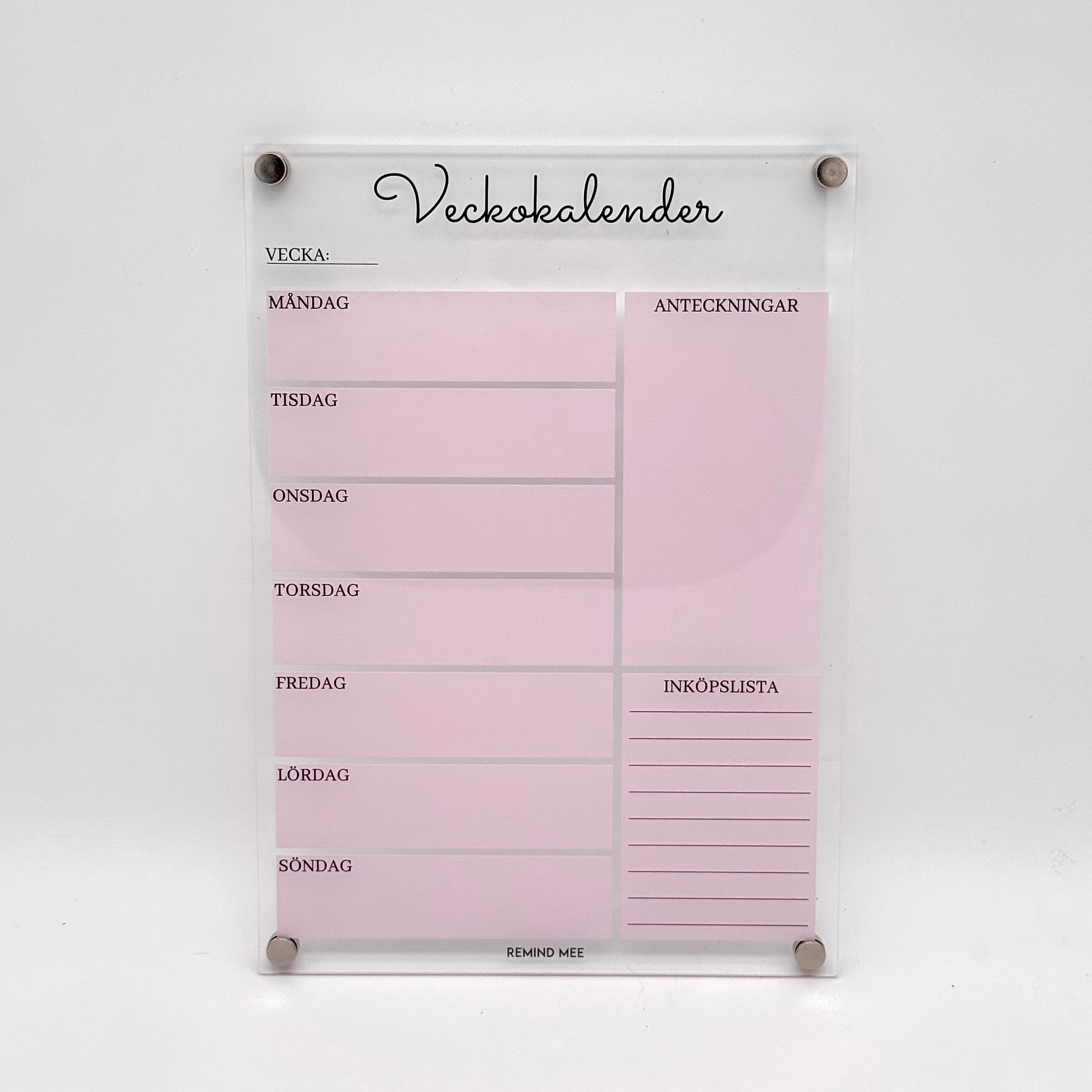 Veckokalender V2 (rosa)