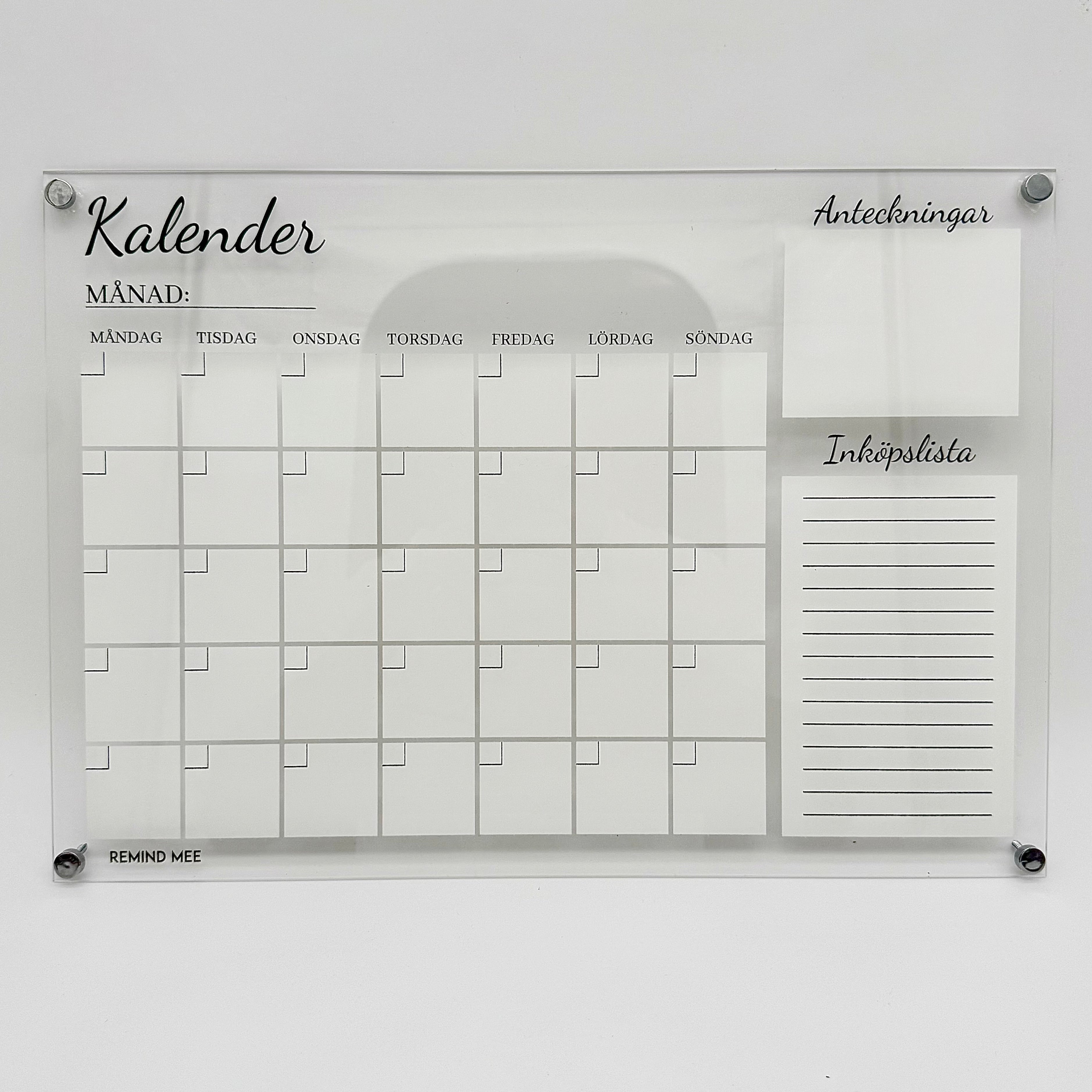 Väggkalender månad